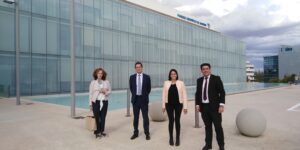 De izquierda a derecha: Ana Isabel Cremades Rodríguez, Dir.ª Gral. de Investigación e Innovación Tecnológica de la Comunidad de Madrid, Mariano Fernández, Dir. Financiero y de Organización de la FPCM, Pilar Gil Ibáñez, Dir.ª Gral. de la FPCM y Fidel Rodríguez Batalla, Viceconsejero de Universidades, Ciencia e Innovación de la Comunidad de Madrid.